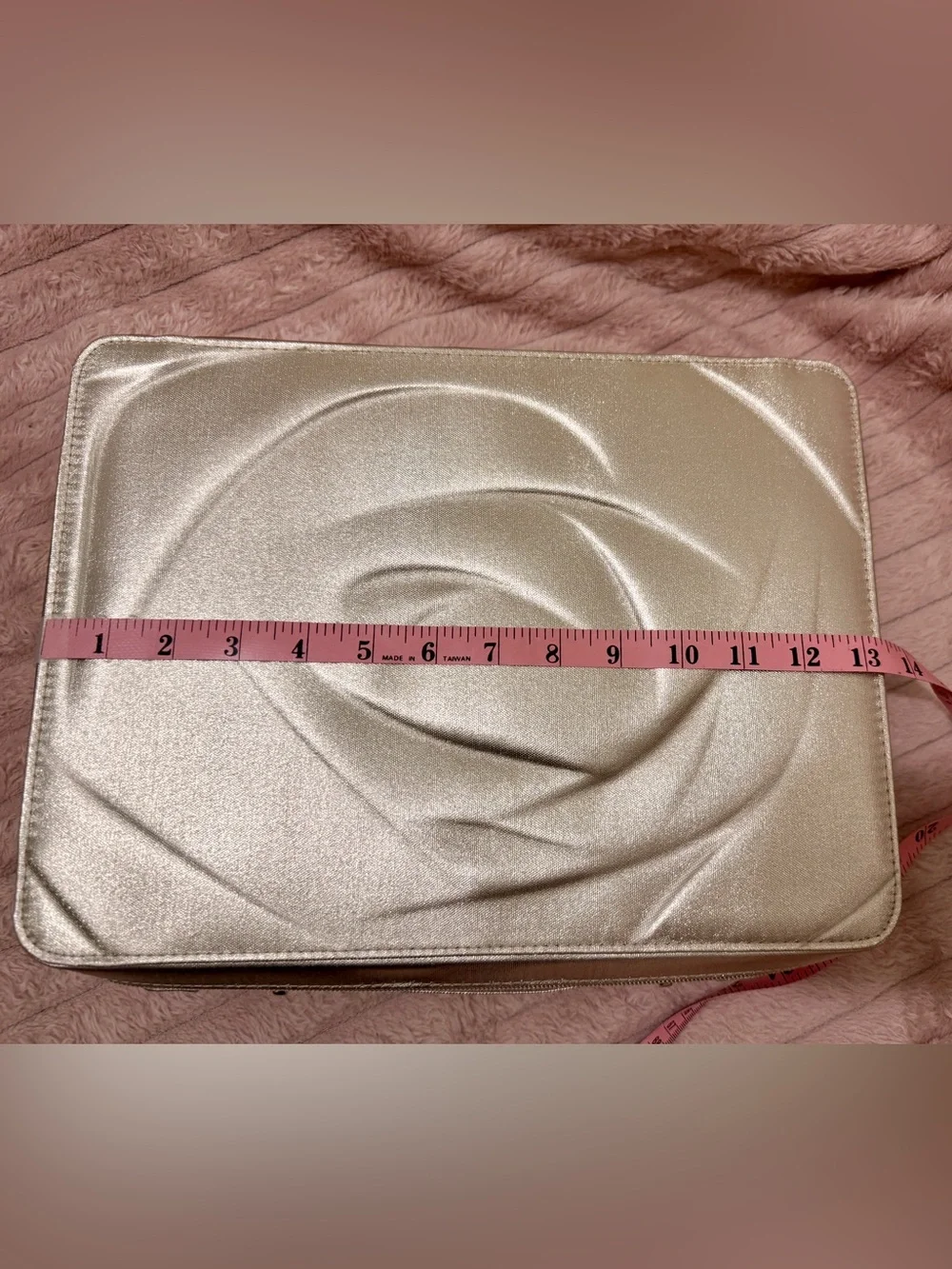 Lancome Metallic Rose-Embossed Carry Bag